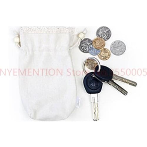 Lace Cotton Gift PouchDrawstring Bag 8.5x14.5cm(3.25"x5.5") Pack of 500 Baby Shower Birthday Wedding Party Favor Holder