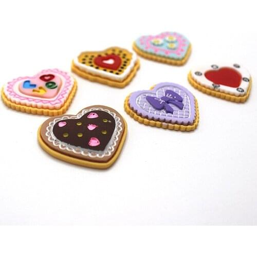 Love Biscuit Refrigerator Paste Food Dessert Afternoon Tea Resin Magnetic Washing Machine Paste Creative Home Decoration