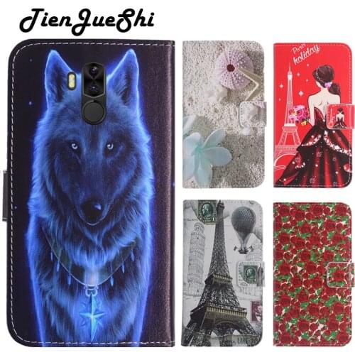 TienJueShi Fashion Flip Book Design Protect Leather Cover Shell Wallet Etui Skin Case For Doogee bl9000 5.99 inch
