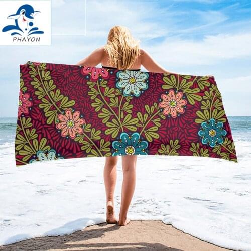PHAYON 2021 New Luxury Floral Towel With Bath Towels New Women Flowers Beach Towel Bathroom Set For Family Guest Bathrooms Gym
