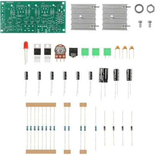 New TDA2030A DC12V Stereo Amplifier AMP Board DIY Kit 15W+15W Dual-channel Track 12V Audio Hifi Module