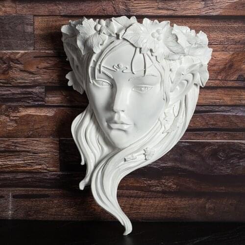 Newly Creative Wall Mounted Flower Pot Simple Resin Handicraft Ornament for Home Living Room Bedroom Decoration