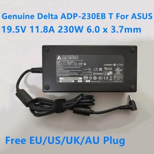 Genuine Delta 230W 19.5V 11.8A ADP-230EB T AC Adapter For ASUS ROG GM501GS GL702VS GL703 Gaming Laptop Power Supply Charger