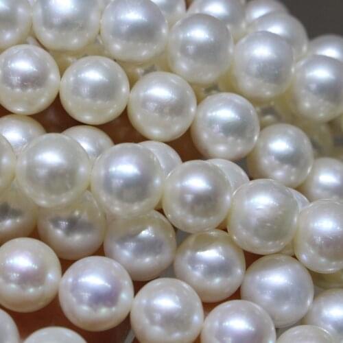8-9mm Natural Freshwater Pearl Necklace Round Beads Fashion Jewelry For Gift 16'' Choker