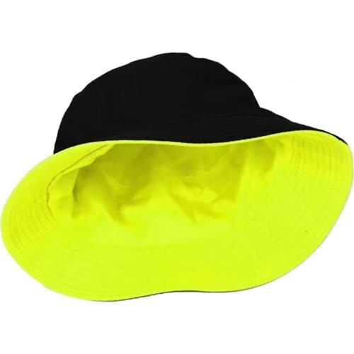 Summer Bucket Hat Sun Block Reversible Design Cotton Solid Color Solid Color Hat Outdoor Unisex
