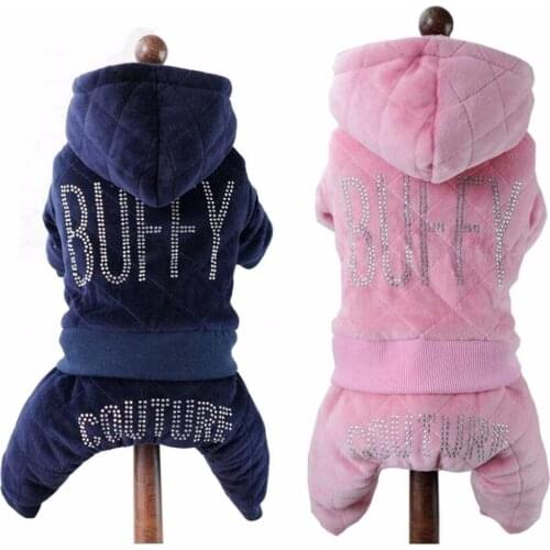 Petalk Warm Winter Pet Clothes Dog Jumpsuit Rompers Coat For Small Dogs Thicken Pet Apparel XS -XXL