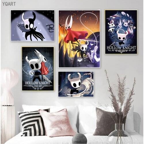 Hollow Knight Map The Game Poster Decoration Painting of The on HD Canvas canvas painting Of Hallownest poster wall art canvas