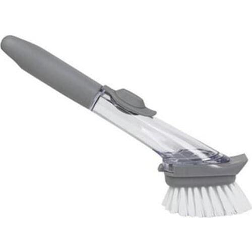 Esponja Dishwashing Device Kitchen Cleaning Brush 2 Brush Head 2 Sponge Automatic Plus Detergent Brush Long Handle Hydraulic