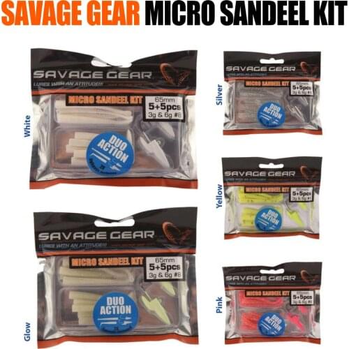 Savage Gear Micro Sandeel Kit 5+5+2 pcs Soft Fishing Baits