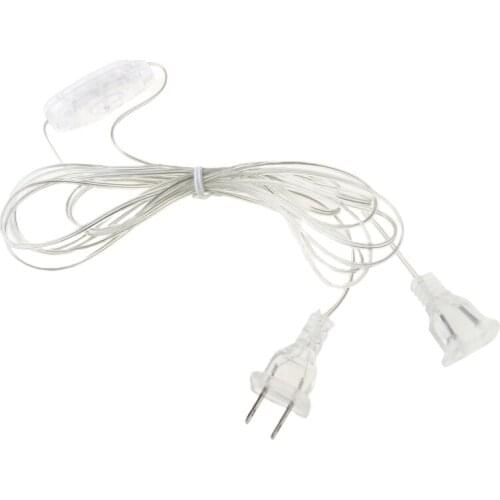 100W EU US Plug Male To Female AC Power Supply Extension Cable With Switch 3.5m E56B