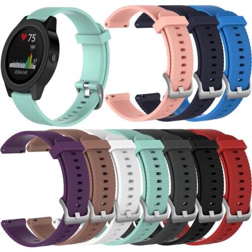 Universal 20mm Watch Strap for Garmin Vivoactive 3 Vivomove HR Silicone Wrist Band Bracelet Strap for vivomove/vivoactiv 3 music