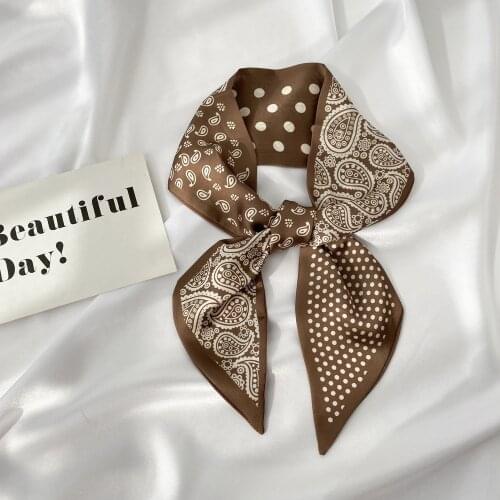 Korean Style Silk Scarf Fashionable Retro Hair Band Small Neckerchief Headscarf Professional Decorations Ribbon Female scarf