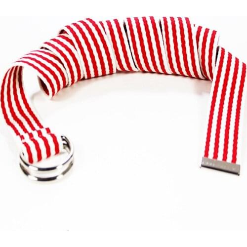 Lady Pretty Canvas Thin Skinny Waist Belt New Hot Sale Trendy Rainbow Colors Exquisite Waist Belt For Women Pinstripe