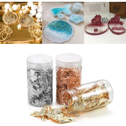 1pcs Foil Gilding Broken Sugar Paper UV Epoxy Resin Mold Manicure Shell Cellophane For Resin Mold DIY Jewelry Making Supplies