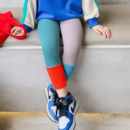 2021 Spring girls kids clothes baby stretch slim fit leggings trousers for girls children clothing fashion design pants leggings