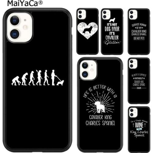 MaiYaCa Cavalier King Charles Spaniel Dog Phone Case For iPhone SE 6 6s 7 8 plus X XR XS 11 12 pro max Samsung Galaxy S8 S9 S10
