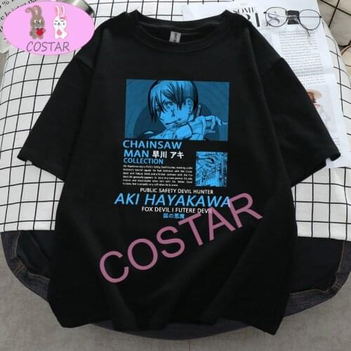 COSTAR Anime Chainsaw Man Makima Printed Soft Cotton Wearing Fashion T-shirt Harajuku Unisex Tees