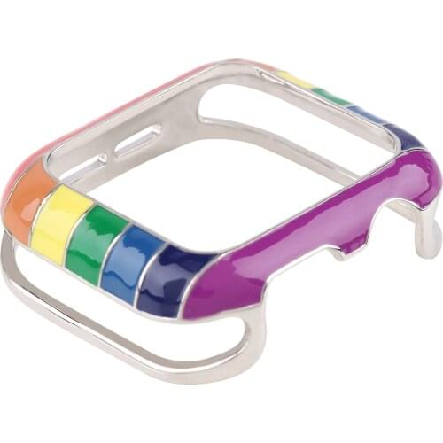 Colorful Metal Alloy Case Bezel Frame for Apple Watch SE Series 6 5 4 44mm 40mm 3 2 1 38mm 42mm