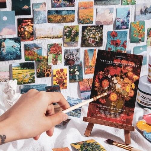 45 pcs Art Painting Landscape Journal Decorative Material Paper stickers Scrapbooking Stick Label Diary Album Stickers