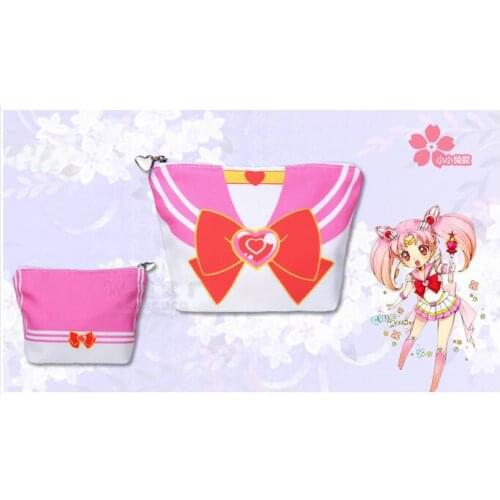 5 pieces Cosplay Anime Sailor Moon luna Bow Long wallet purse Coin purse storage change bag