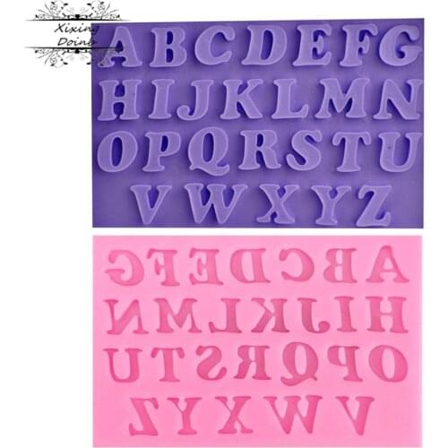 Capital letter silica gel mold soft sugar mold cake decoration tool Chocolate Mold kitchen baking mold