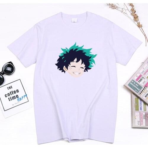 Anime My Hero Academia T Shirt Deku Todoroki Shoto Manga Tops Man Women Casual Short-sleev Harajuku O-neck Streetwear Camisetas