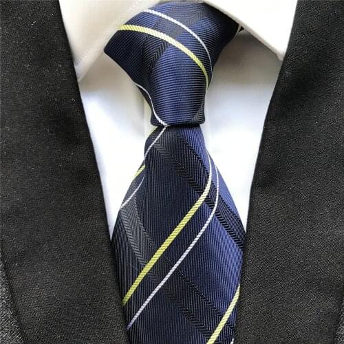 10 cm Width Classic Plaids Mens Ties Jacquard Woven Neck Tie Gravatas Silk Neckties for Men Gift