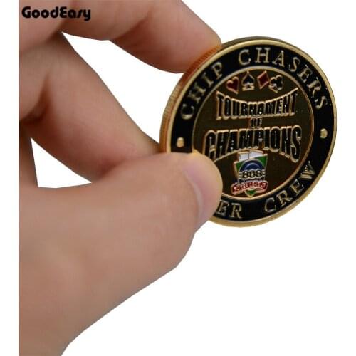 Hot Poker Card Guard Protector Metal Token Coin with Plastic Cover Texas Poker Chip Chasers Poker Crew Poker Dealer Button