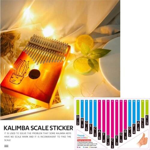 Kalimba Scale Sticker Thumb Finger Piano Key Note Stickers Percussion Musical Instrument Accessories for Beginner Learner
