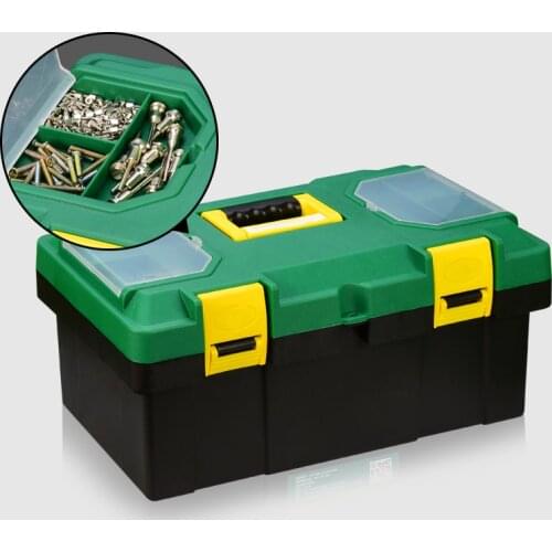 Multi-Function Toolbox Home Vehicle Maintenance Hand-Held Art Portable Hardware Storage Box Repair Tool Case 10/12/14 Inch