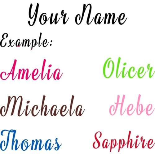 OUR TEXT Custom Name Personalized Lettering Vinyl Decal Sticker Car/Door Boys Girls Childrens Window Home Decor Stickers