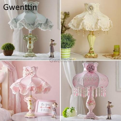 Modern Princess Table Lamps Led Stand Desk Light Fixtures for Girl Bedroom Bedside Wedding Desktop Lamp Home Decor Luminaire