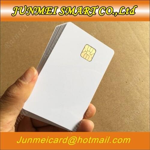 ISO 7816 White AT24C64 Chip Smart IC Card with 64K EEPROM Memory For Access Control System 10pcs