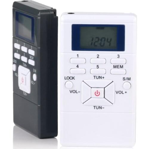 Portable Digital Stereo LCD Frequency Modulation Car FM Radio Digital Signal Wireless Receiver Player With Earphone