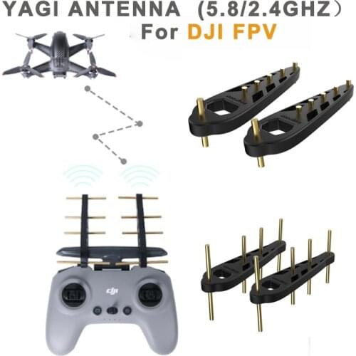 Drone Remote Control 2 Yagi Antenna Accessories For DJI FPV Signal Booster Range Amplifier 2.4/5.8Ghz Silicone Signal Booster