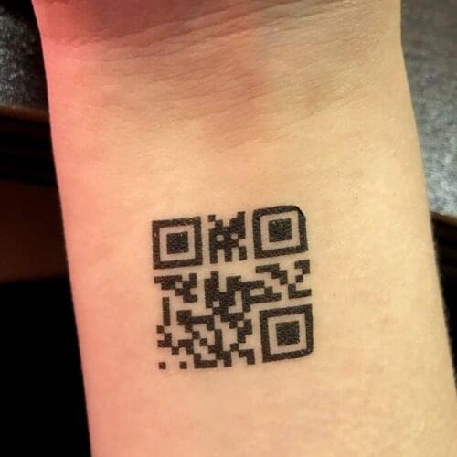 Sex Creative Love QR Code Fake Tattoo for Lovers Adults Wrist Body Art Waterproof Temporary Tattoo Sticker for Men Women