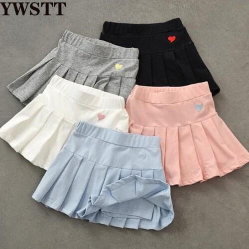 Girls Sport Pleated Skirt Shorts 2020 Summer New Female Baby Girl Dancing Skirt Security Divided Pants Child Skirts Bottom