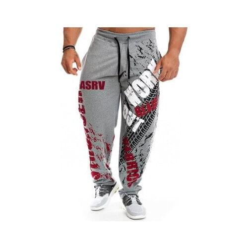 SweatPant Letter Print Cotton Joggers men sports training Running Jogging Casual Trousers Hip Hop Funny Sweatpants Loose Femme