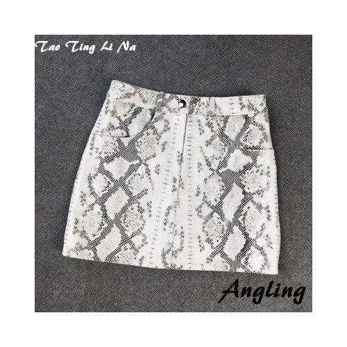 Tao Ting Li Na Women Spring Genuine Real Sheep Leather Skirt E29