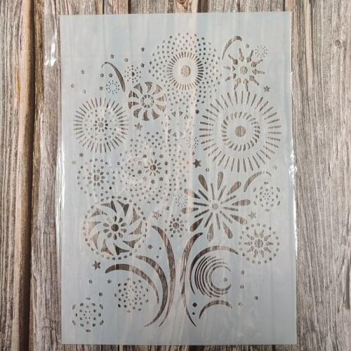 A4 Size DIY Craft Dotting Stencil for Painting on Wood,Fabric,Walls Art Scrapbooking Stamping Album Embossing Paper Cards