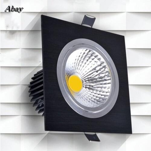 Recessed Square Dimmable LED Downlights 7W9W12W COB LED Ceiling Lamp AC85-265V Warm/Cold White LED Spot Lights Indoor Lighting