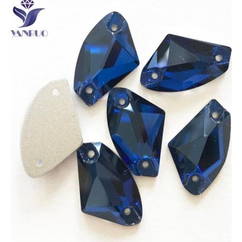 YANRUO 3256 All Sizes Montana Galactic Flatback Strass Sew On Rhinestone Crystal Sewing Stone For Clothing