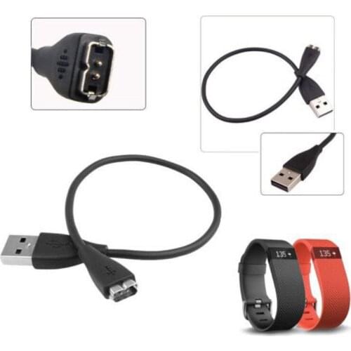 27cm USB Power Charger Charging Charge Cable Cord for Fitbit Charge HR Wireless Wristband Bracelet Black