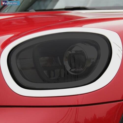 Car Headlight Protective Film Headlamp Restoration Transparent Black TPU Sticker For MINI Cooper Countryman F60 JCW Accessories