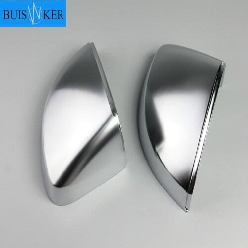 1 Pair of Matte Chrome Rearview Mirror Shell Cover Protection Cap For Audi A3 S3 RS3 2014 2015 2016 2017 2018 Car Styling