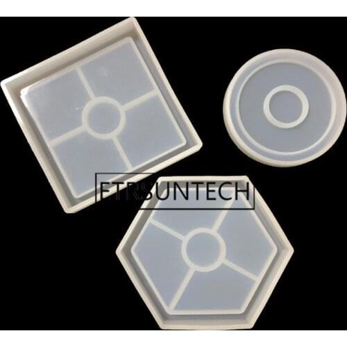 100pcs Silicone Mold Coaster Resin Casting Jewelry Making Mould Tool Arts DIY Craft Handmade Mould Candle For Home Decor