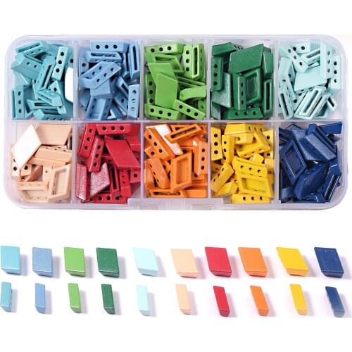 2020 gift rectangle glitter enamel tile beads metal myuki japanese bead wholesale color block diy bracelet jewelry making charm