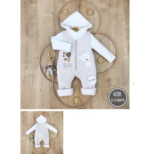 2021 New Born Baby Clothes Girl Boy Romper Hooded Jumpsuit Infant With Zipper Unisex Fleece Soft Cute Snow Suit Winter Thicken