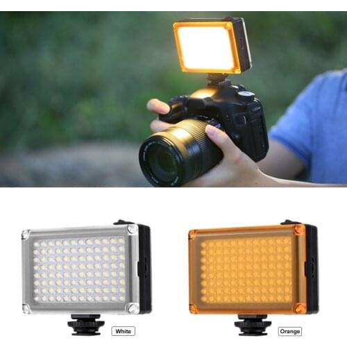 96 LED Professional Photography Video Light with White and Orange Magnet Filters Light Panel for DSLR Cameras Hot New #275977