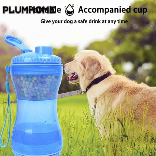 Pet Water Bottle Food Container 2 in 1 Travel Bowl Outdoor Puppy Cat Feeder